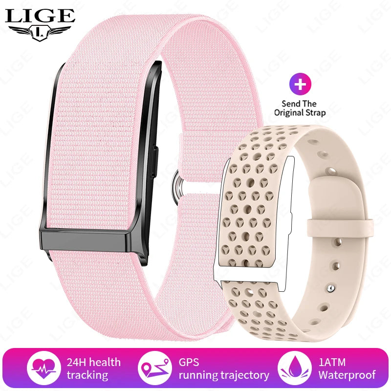 LIGE No-Screen Smartwatch for Men – Fitness Tracker, Heart Rate Monitor, 1ATM Waterproof