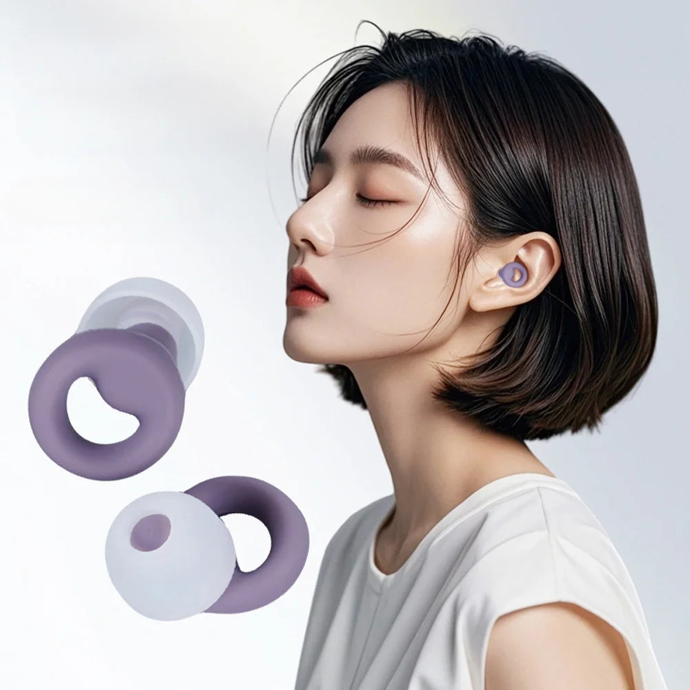 Silicone Noise-Canceling Earplugs – Soft, Waterproof Soundproof Ear Protectors for Sleep & Swimming