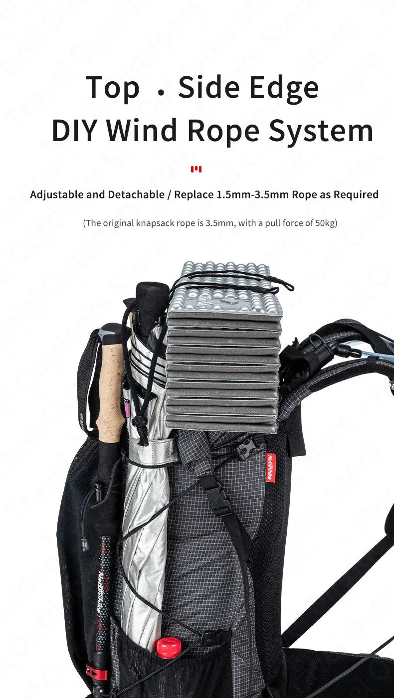 Naturehike 60+5L Waterproof Hiking Backpack – Ultralight Camping & Climbing Travel Pack