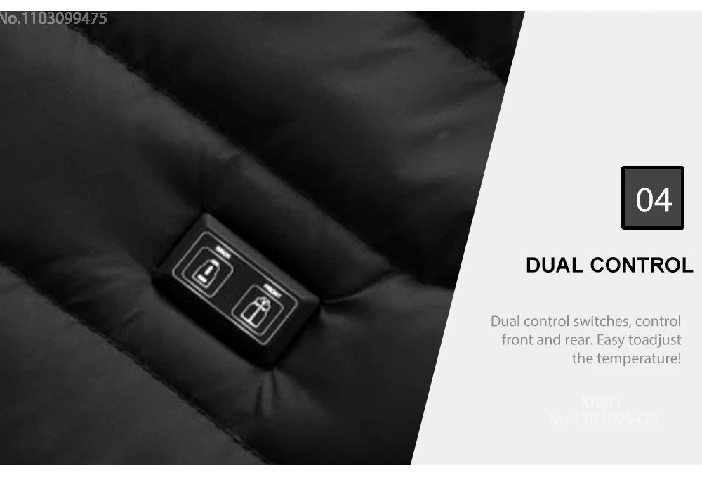 21-Zone USB Heated Jacket – Winter Heating Vest for Men & Women, Washable Outdoor Coat