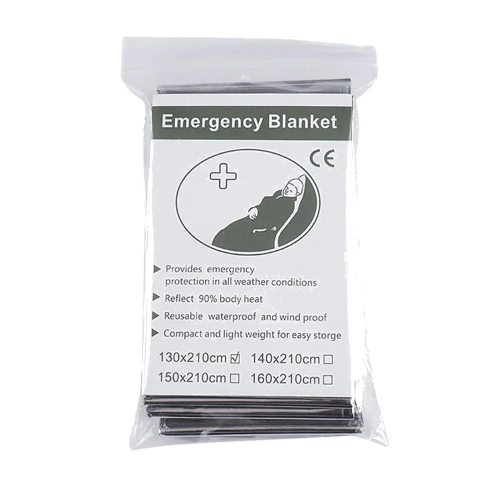 1–10PCS Emergency Thermal Blanket – Waterproof, Windproof Foil for Camping & Survival