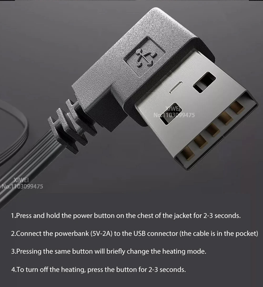 21-Zone USB Heated Jacket – Winter Heating Vest for Men & Women, Washable Outdoor Coat