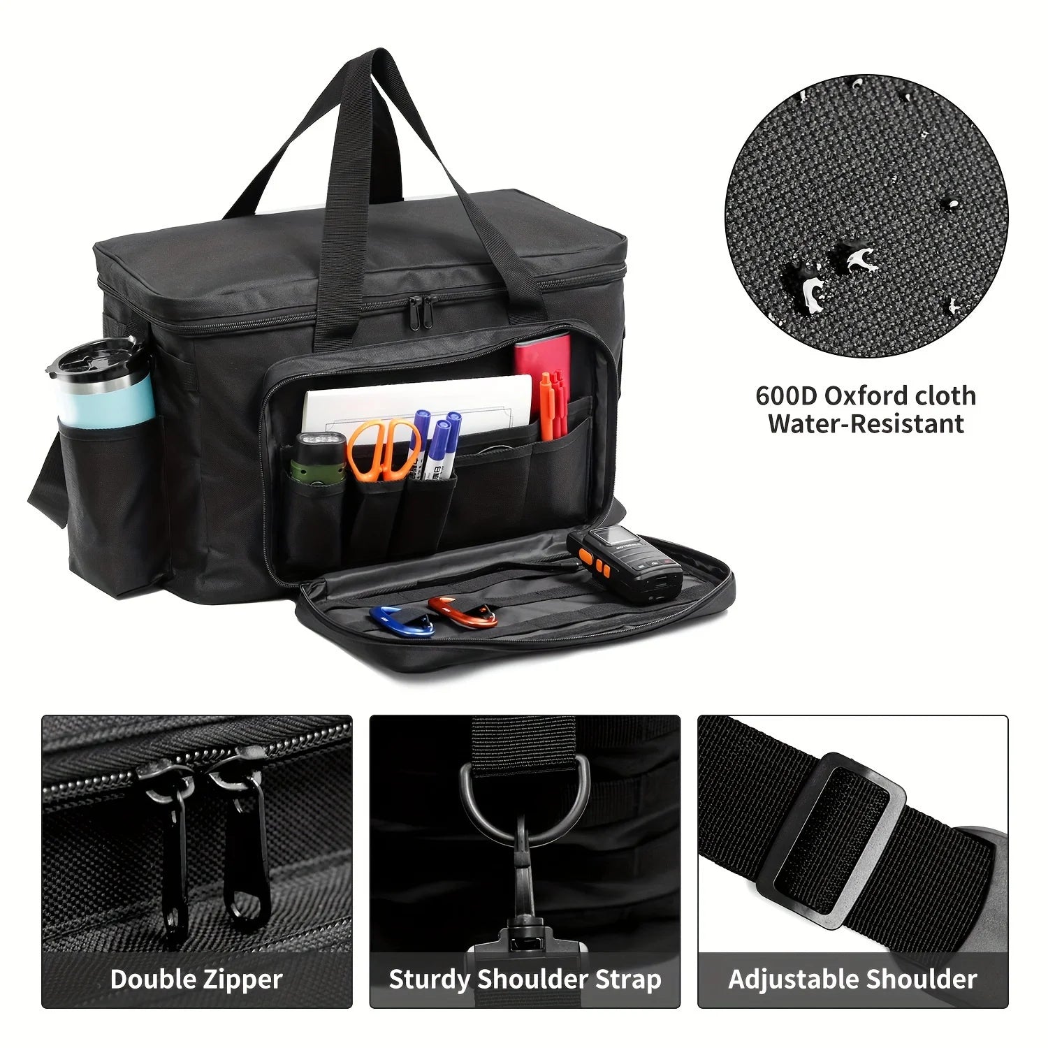 Police Duty Patrol Bag – Water-Resistant Front Seat Organizer for Law Enforcement Gear