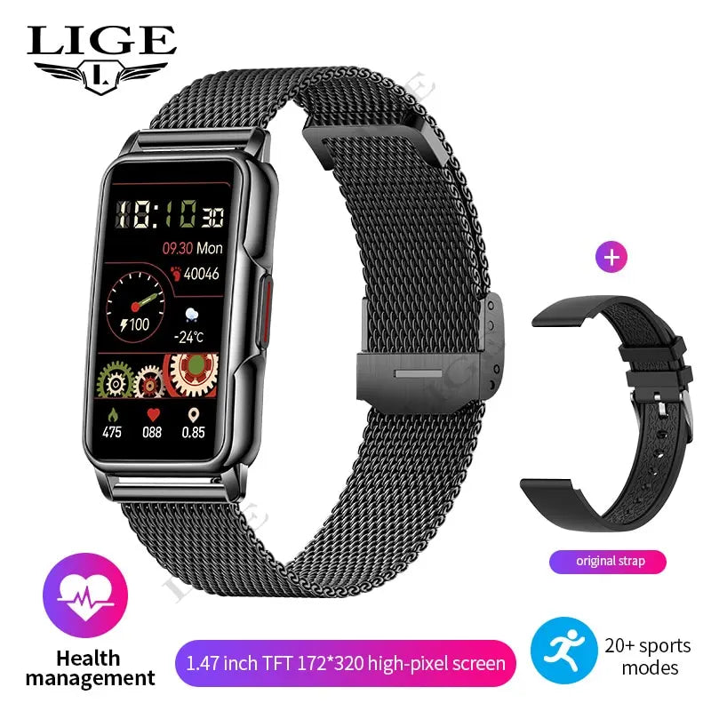 LIGE Women’s Smart Watch – Bluetooth Call, Fitness Tracker, IP67 Waterproof Touchscreen