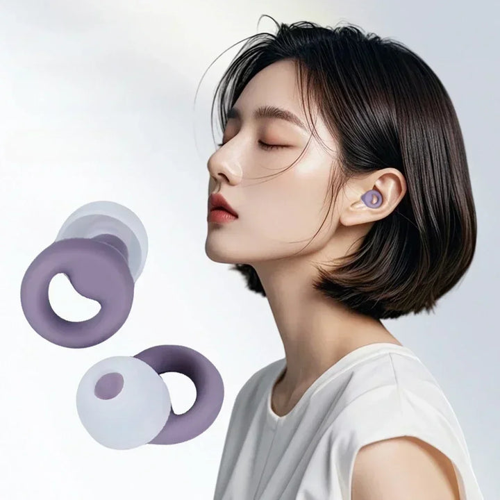 Silicone Noise-Canceling Earplugs – Soft, Waterproof Soundproof Ear Protectors for Sleep & Swimming