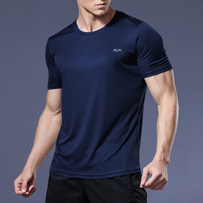 Men’s Quick-Dry Sports T-Shirt – Compression Workout & Running Jersey for Gym, Soccer, Jogging