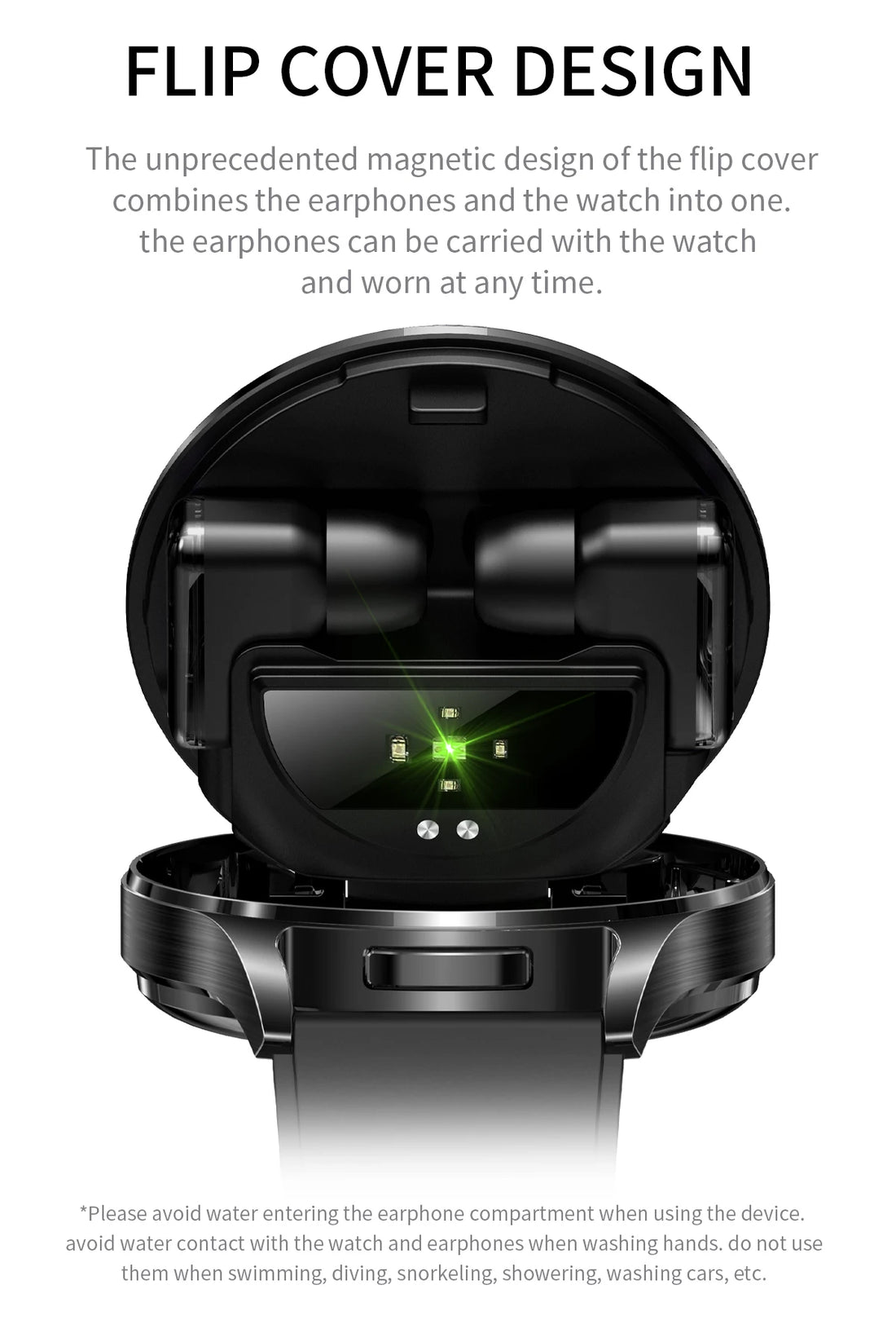 LIGE 2-in-1 Smartwatch with TWS Earbuds – Fitness Tracker with Music & Health Monitoring