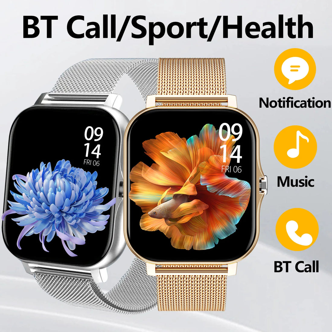 Smart Watch with Bluetooth Calling – Fitness Tracker with Sport Modes & Call Alerts for iPhone/Android