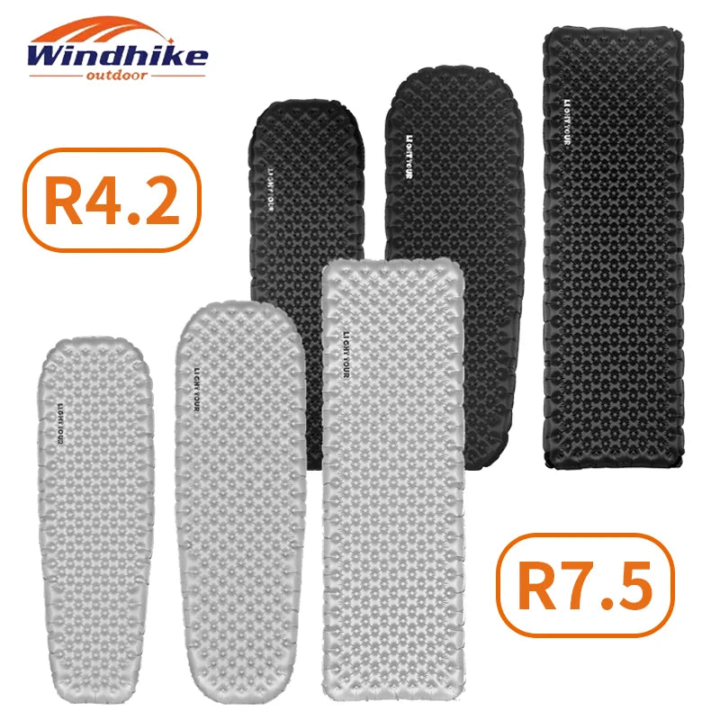 Windhike Inflatable Sleeping Pad – Ultralight Thermal Camping Mattress with R7.5/R4.2 Insulation