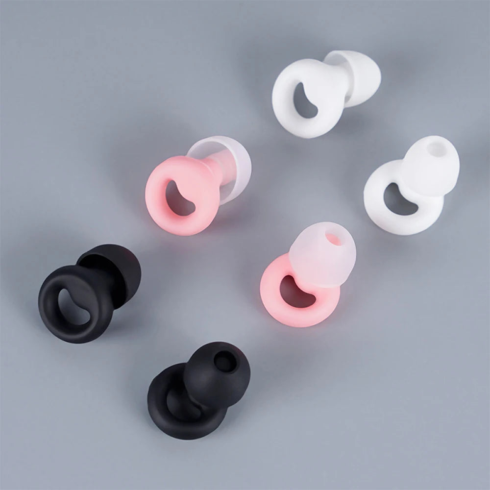 Silicone Noise-Canceling Earplugs – Soft, Waterproof Soundproof Ear Protectors for Sleep & Swimming