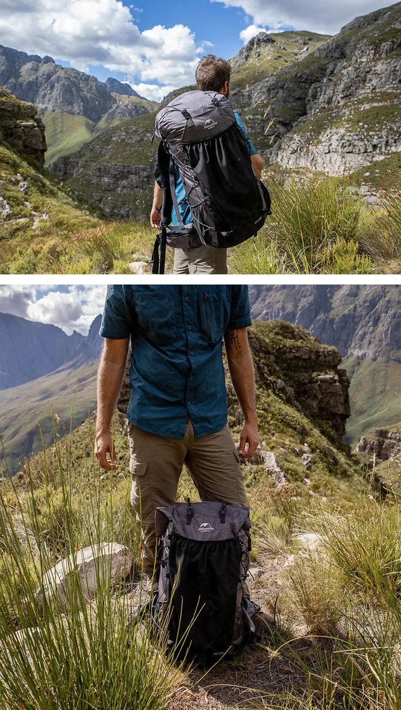 Naturehike 60+5L Waterproof Hiking Backpack – Ultralight Camping & Climbing Travel Pack