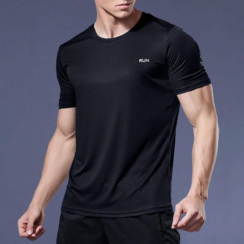Men’s Quick-Dry Sports T-Shirt – Compression Workout & Running Jersey for Gym, Soccer, Jogging