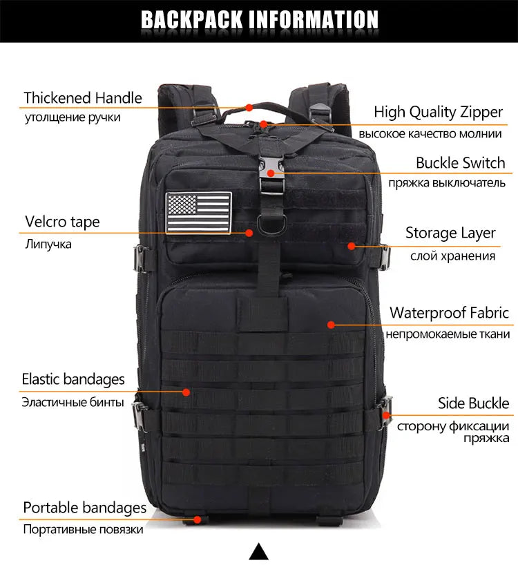 Tactical Backpack – 50L