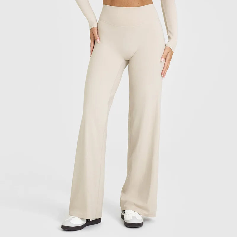 Women’s High-Waist Wide-Leg Yoga Pants – Breathable, Loose Fit, Hip-Lifting Fitness Trousers