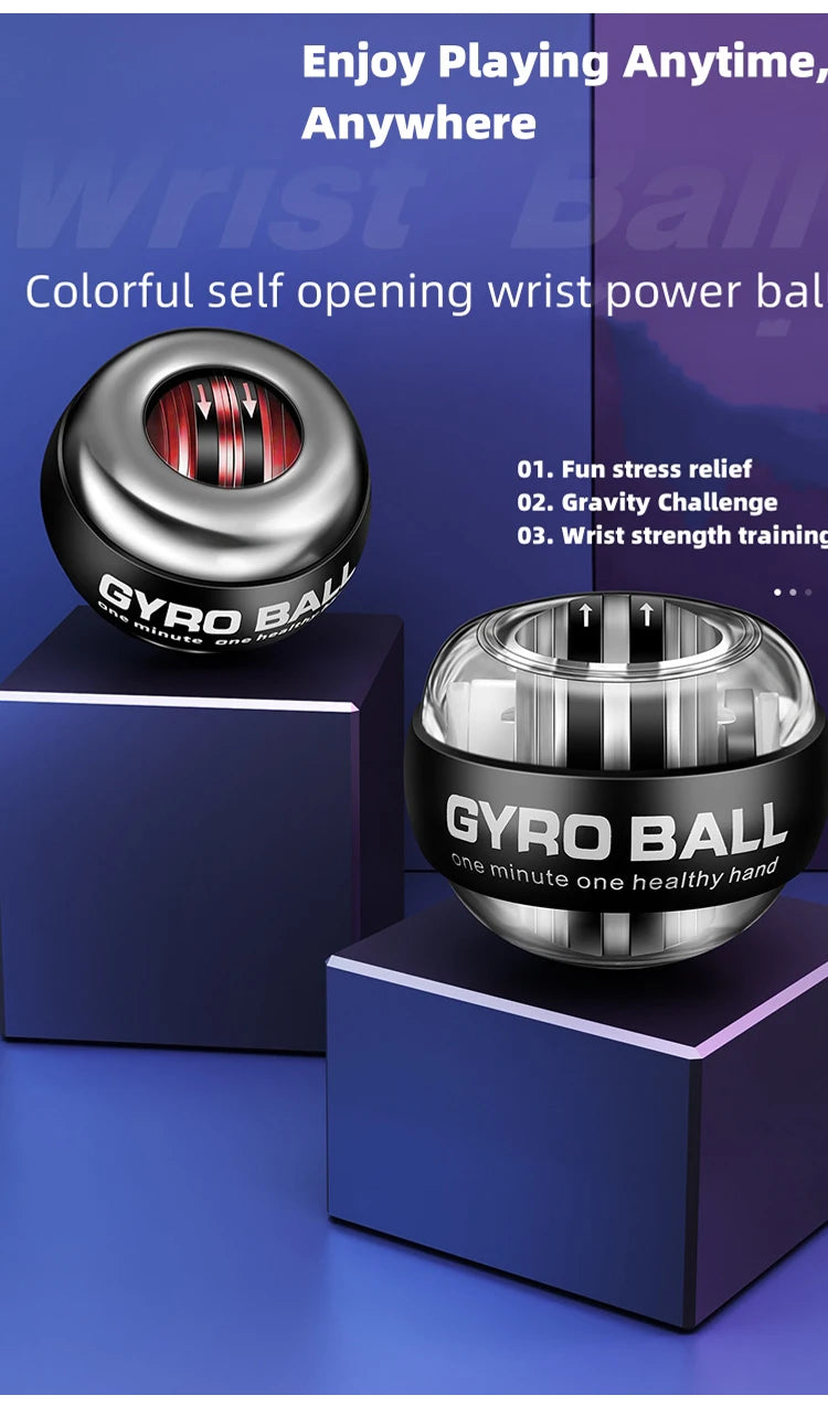 Gyroball Powerball – Wrist & Forearm Exerciser for Muscle Strength and Rehab