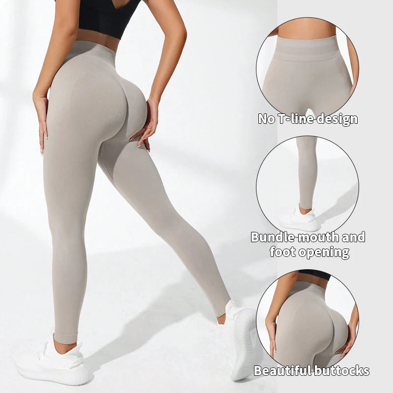 Women's Seamless High-Waist Butt-Lift Yoga Leggings