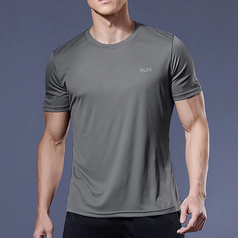 Men’s Quick-Dry Sports T-Shirt – Compression Workout & Running Jersey for Gym, Soccer, Jogging
