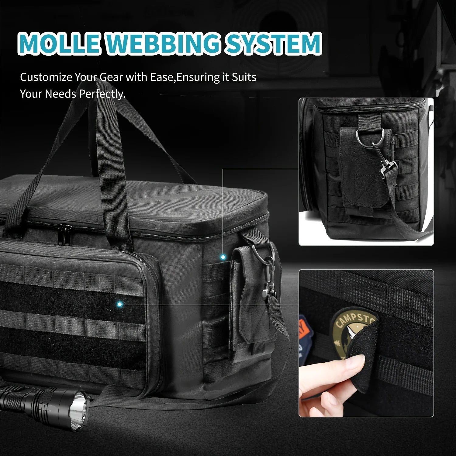 Police Duty Patrol Bag – Water-Resistant Front Seat Organizer for Law Enforcement Gear