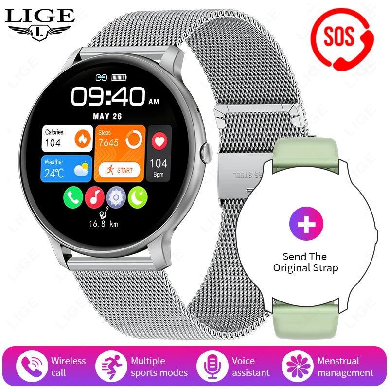 2025 Smart Watch for Men & Women – Bluetooth Call, Fitness & Health Tracker for Android & iOS