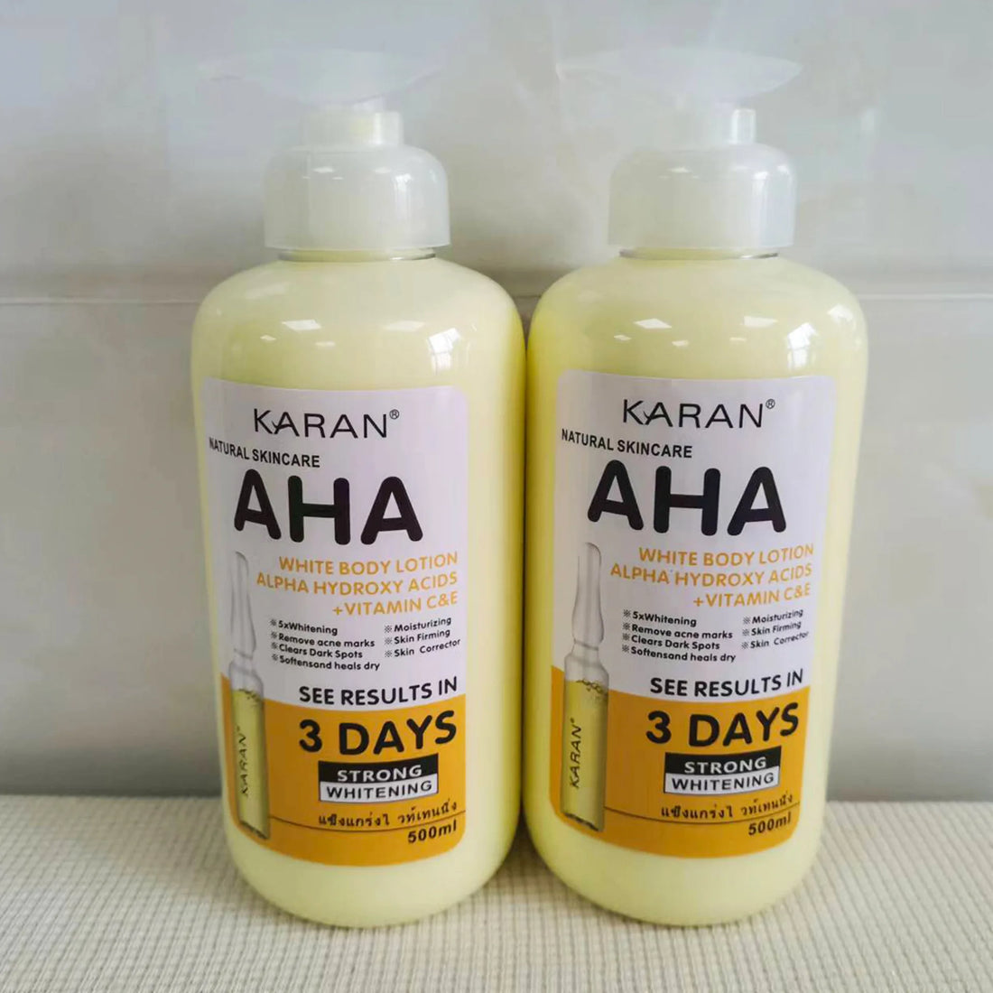 500ml Whitening Body Cream – with Vitamin C&E, Hydroxy Acids for Brightening & Moisturizing