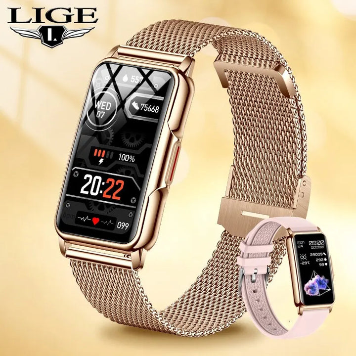 LIGE Women’s Smart Watch – Bluetooth Call, Fitness Tracker, IP67 Waterproof Touchscreen