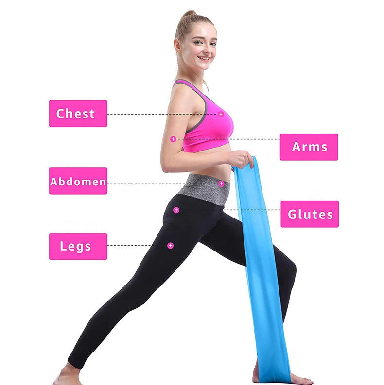 Yoga Resistance Bands – Elastic Fitness Bands for Pilates, Training & Home Workouts