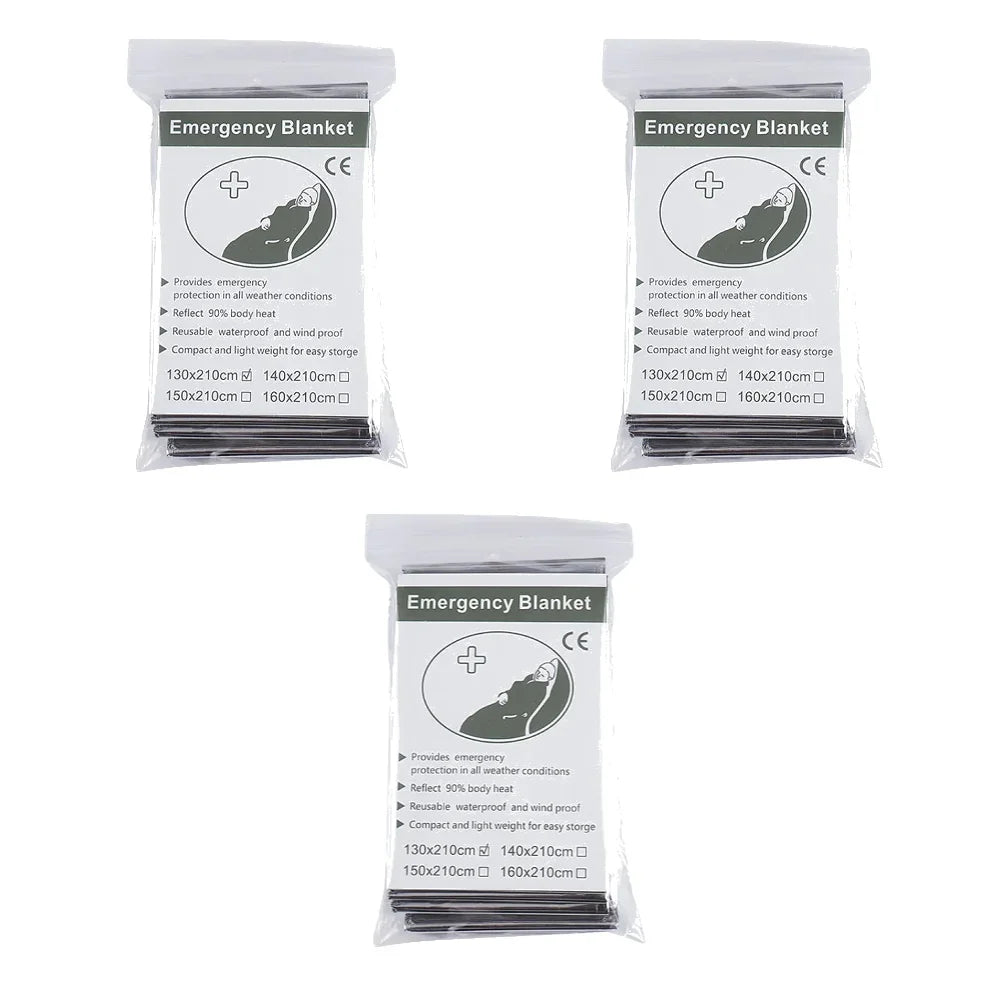1–10PCS Emergency Thermal Blanket – Waterproof, Windproof Foil for Camping & Survival