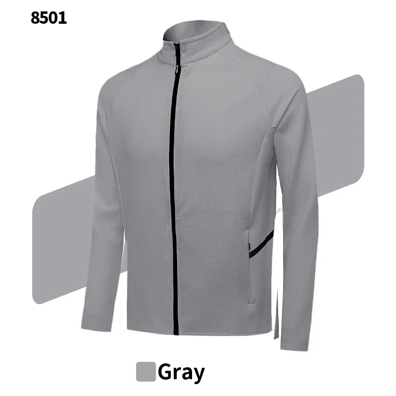 Custom Logo Men’s Full-Zip Sports Tracksuit – Team Football Training Suit (Model 8501)