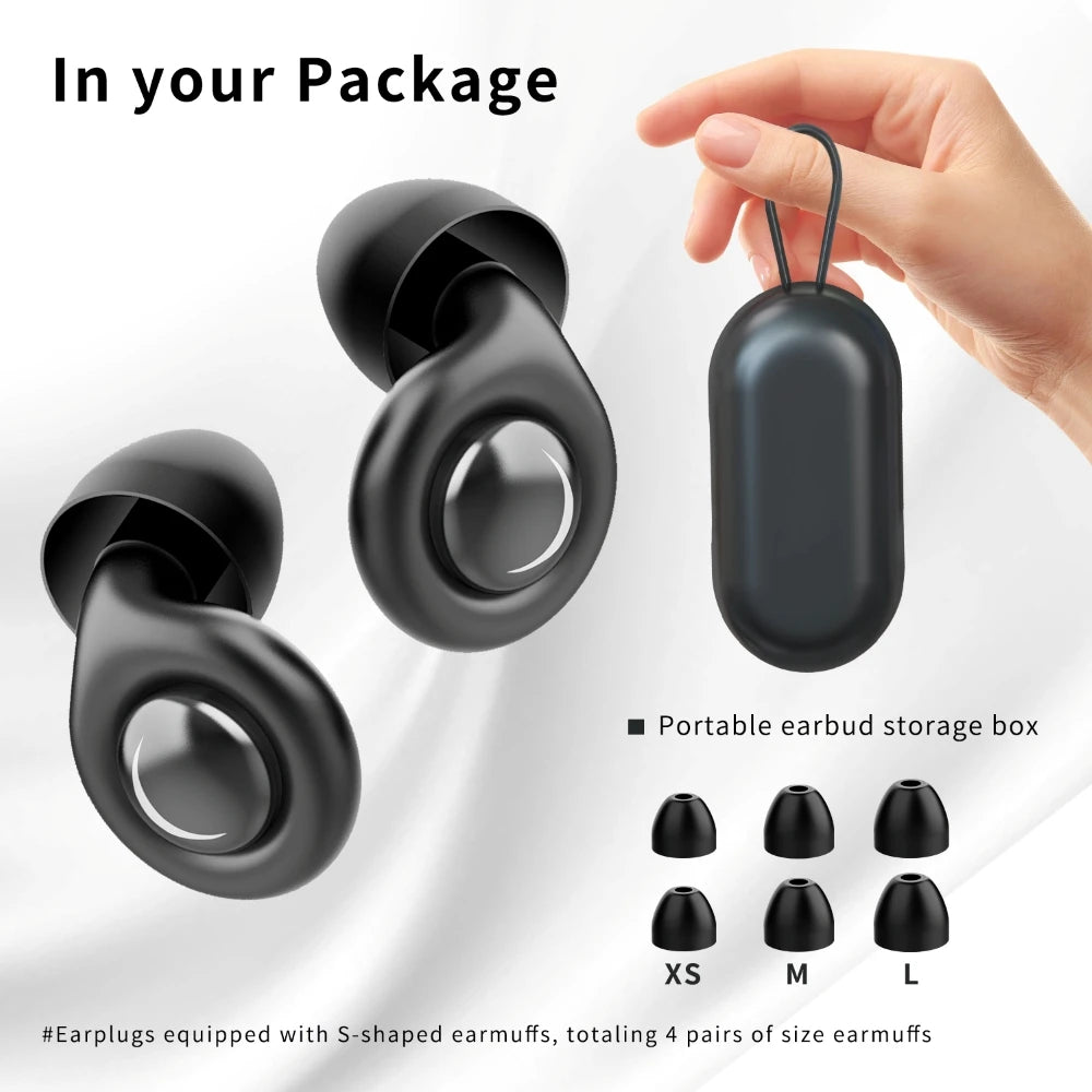 Silicone Noise-Cancelling Earplugs – Sleep, Anti-Snoring, Motorcycle & Noise Protection