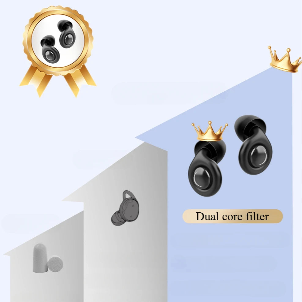 Silicone Noise-Cancelling Earplugs – Sleep, Anti-Snoring, Motorcycle & Noise Protection