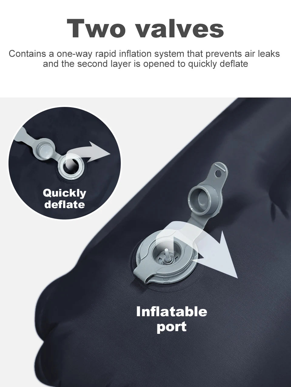 PACOONE Ultralight Camping Sleeping Pad – Folding Air Mattress with Pillow for Hiking & Travel