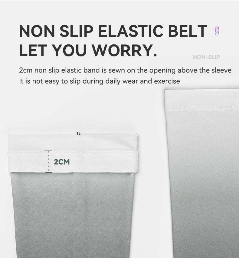 ROCKBROS Ice Silk Arm Sleeves – UV Protection for Cycling, Running & Outdoor Sports