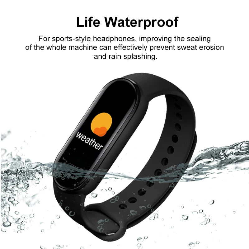 M6 Fitness Smart Watch – Waterproof Health Tracker for Men & Women