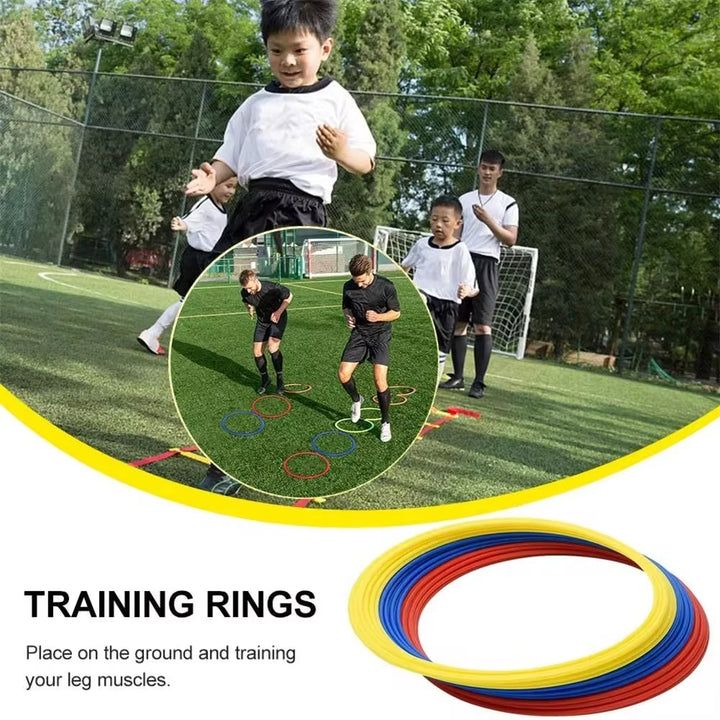 5pcs Agility Training Rings – Portable Speed & Footwork Equipment for Soccer & Sports