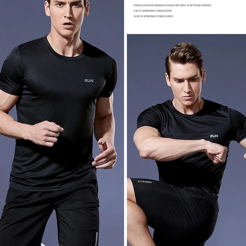 Men’s Quick-Dry Sports T-Shirt – Compression Workout & Running Jersey for Gym, Soccer, Jogging
